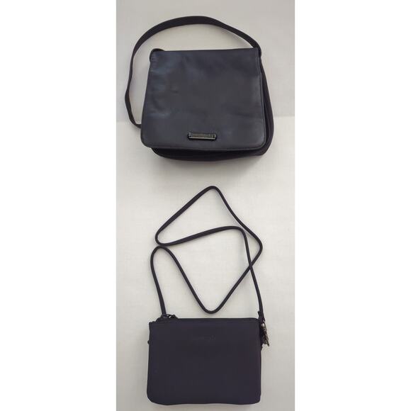 Easentials by Etienne Aigner Black Leather/ Textile Shoulder Crossbody & Wallet - Picture 7 of 10